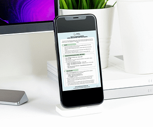 Smartphone displaying the Crisis Hotlines Quick Guide from Together We Navigate, listing national mental health and suicide prevention hotlines for parents.